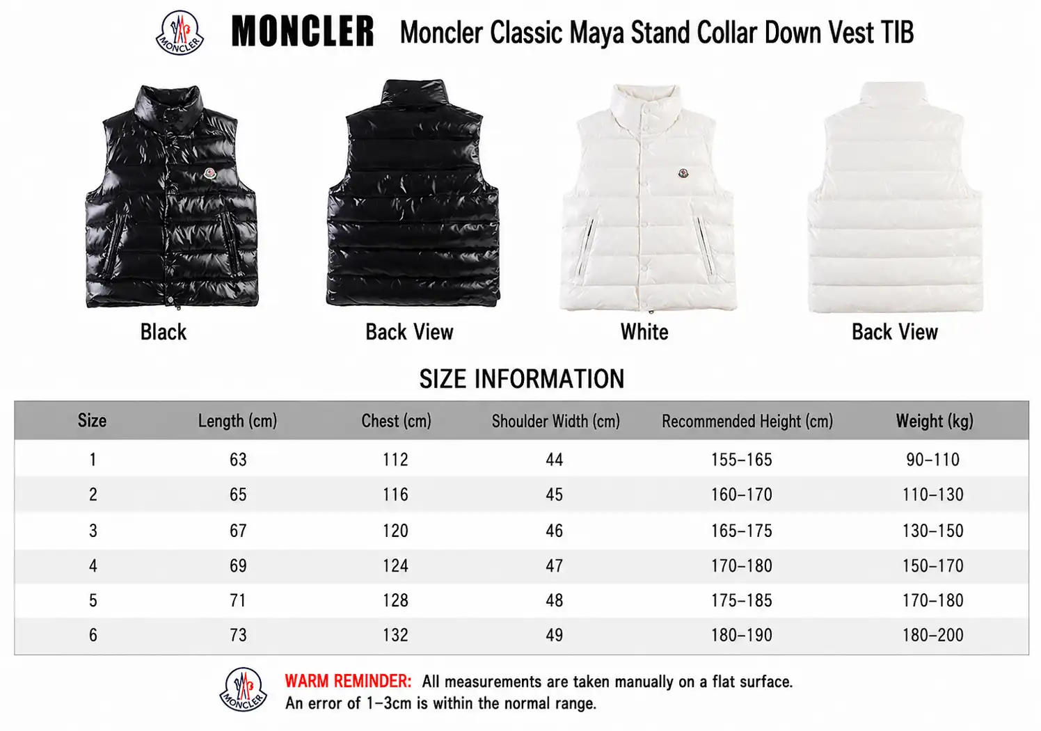 Moncler Stand Collar Vest - Image 2
