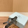 Prada Triangle Buckle Sandals
