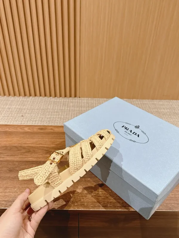 Prada Raffia Sandals