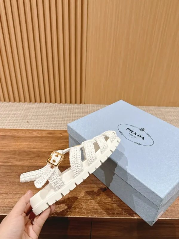 Prada Raffia Sandals