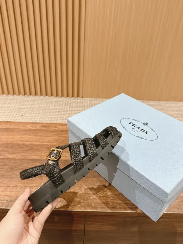 Prada Raffia Sandals